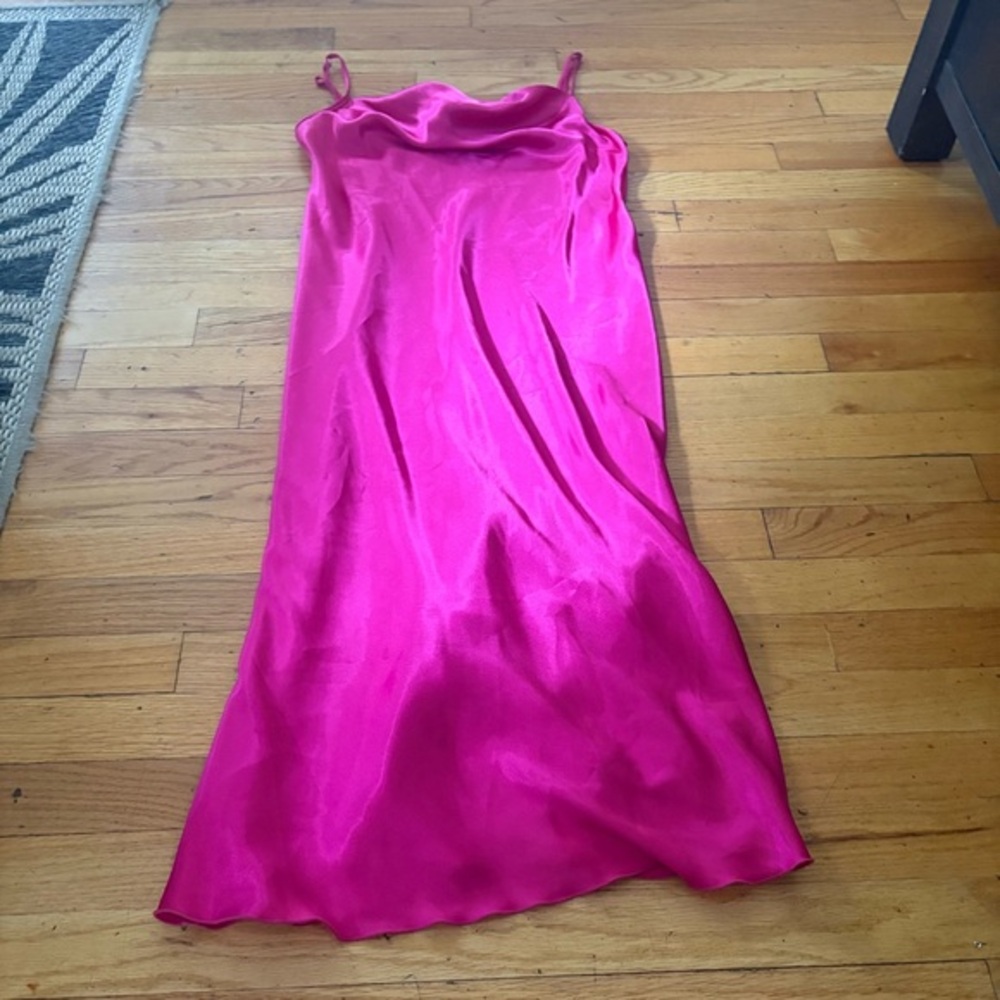 Vintage Y2K Pink BeBe MIDI Slip Dress Size Large